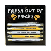 Load image into Gallery viewer, Fresh Out of F*cks Pen Set