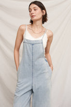Load image into Gallery viewer, Spaghetti Strap Denim Jumpsuit